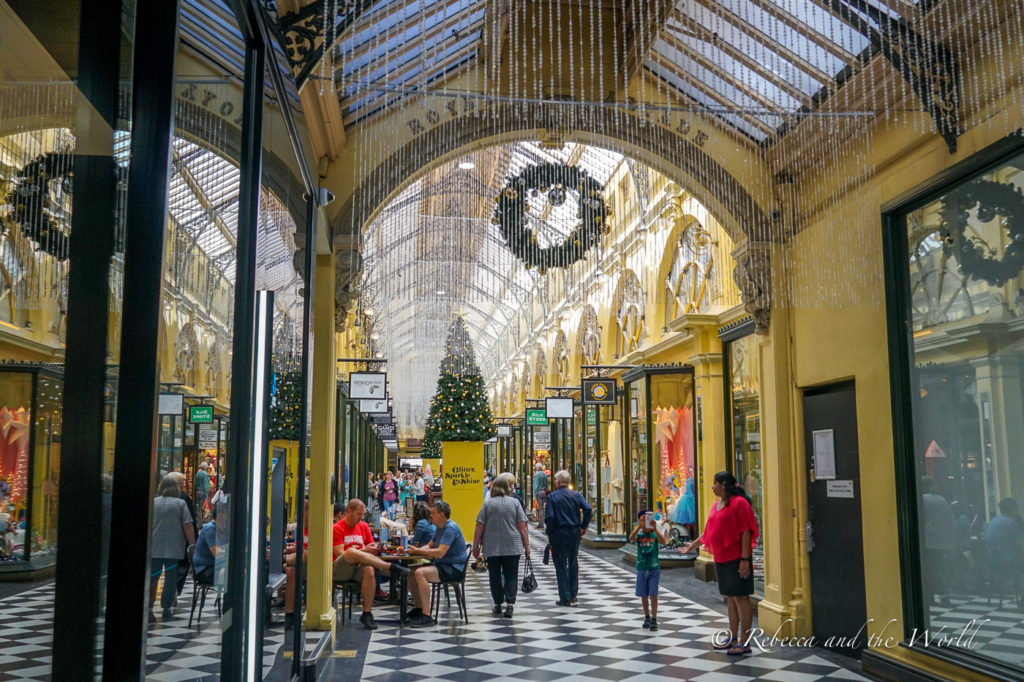 Royal Arcade is one of the many beautiful arcades in Melbourne, Australia