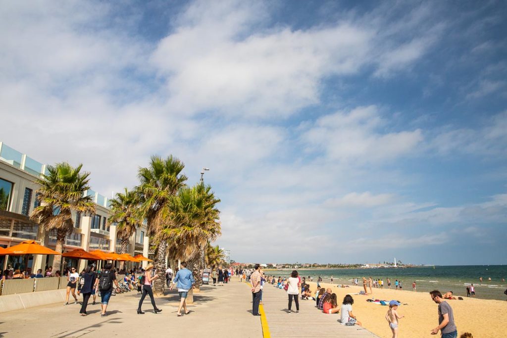 St Kilda Beach is only 6 kilometres from the Melbourne city centre, and one of the best attractions in St Kilda