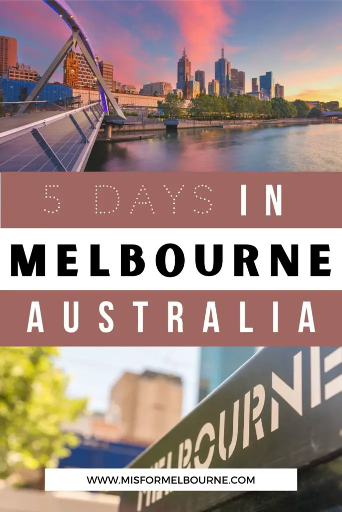 Got 5 days in Melbourne? This Melbourne 5 day itinerary will help you plan the perfect trip, with day-by-day recommendations. | Melbourne | Australia | Visit Melbourne | 3 Days in Melbourne | Melbourne Itinerary | Things To Do in Melbourne | What To Do in Melbourne | Melbourne Travel Guide | Melbourne Tourist Attractions