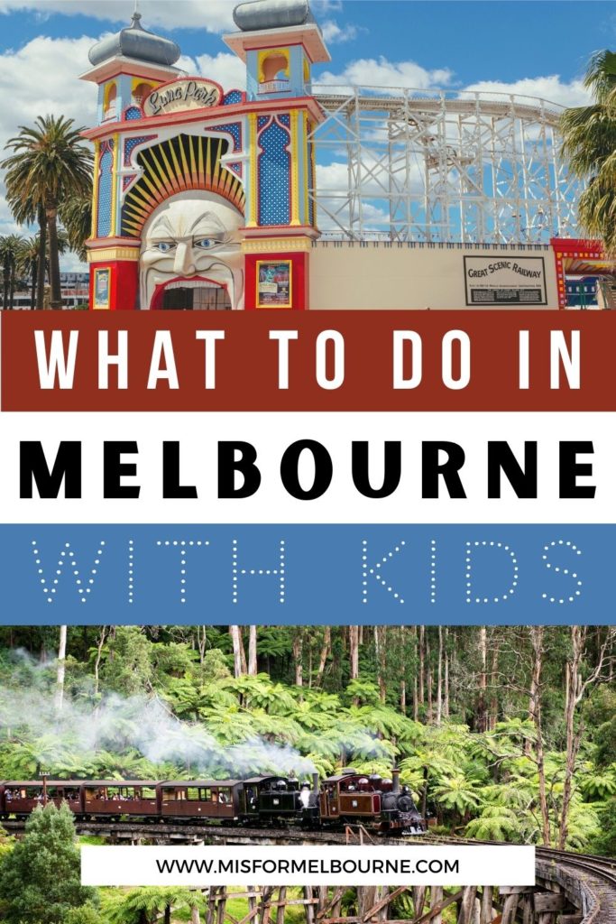 Wondering what to do with kids in Melbourne? There are so many things to keep little ones happy! From indoor activities to biking along the river, to learning in museums and riding a historic steam train, this list of the best things to do in Melbourne with kids will keep kids of all ages happy. | Melbourne | Australia | Melbourne Australia | Visit Melbourne | Melbourne Travel | Melbourne Advice | Things To Do in Melbourne with Kids | Things To Do in Melbourne | What To Do in Melbourne | Melbourne Travel Guide | Melbourne Tourist Attractions | Melbourne with Kids