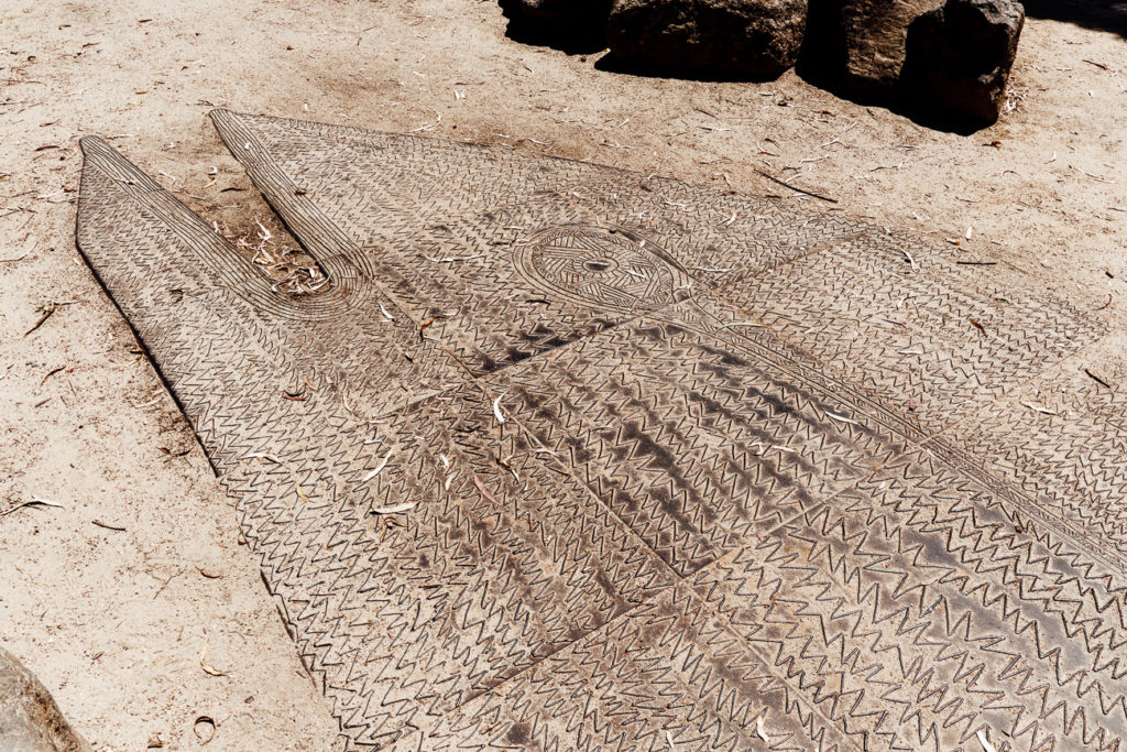 Wander along Birrarung Marr to see Aboriginal art in Melbourne, including the eel walkway