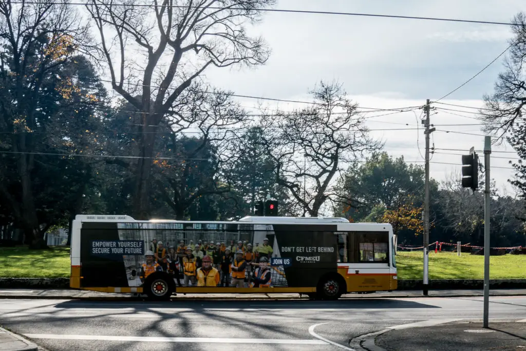 Buses are a great way to get around Melbourne, although they can get stuck in traffic