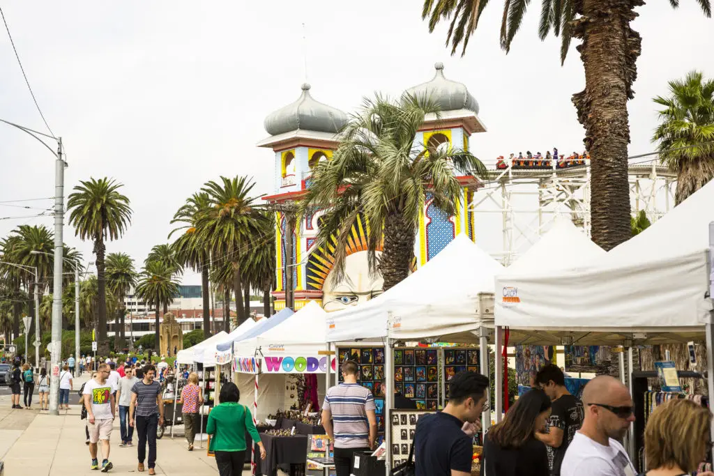 The St Kilda Esplanade Market in Melbourne is a great place to browse for souvenirs