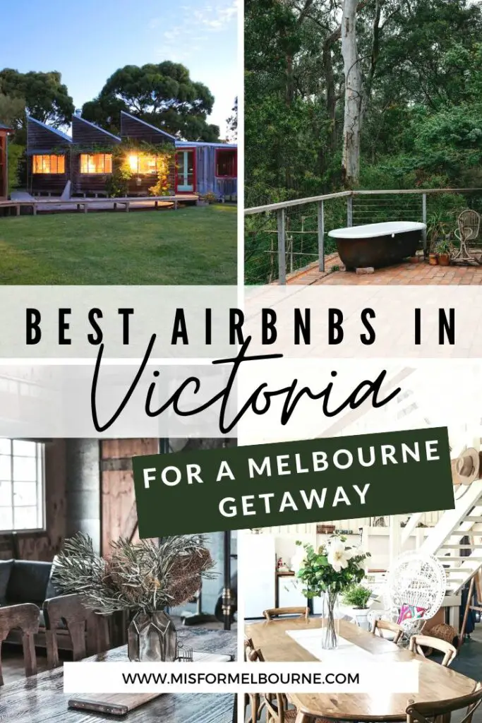 Plan a weekend getaway from Melbourne and book one of these incredible Airbnbs in Victoria. From the coast to the country, this list of unique accommodation in Victoria covers all budgets. | Victoria Australia | Weekend Getaway from Melbourne | Airbnbs in Victoria | Accommodation in Victoria | Luxury Accommodation in Victoria | Airbnbs Near Melbourne | Things To Do in Victoria Australia | Day Trips from Melbourne | Melbourne Australia | Best Airbnbs in Victoria | Airbnb Victoria Australia