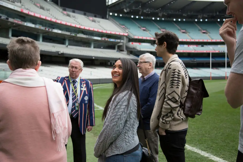 Guests on a MCG tour - an inclusion in some of the Melbourne card available