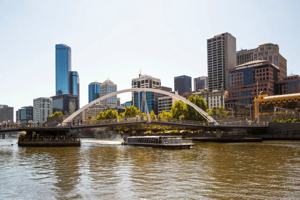 Views of Melbourne from the river
