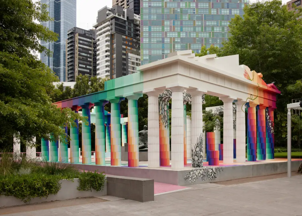 The Temple of Boom is one of the major tourism attractions at the NGV in Melbourne this autumn.