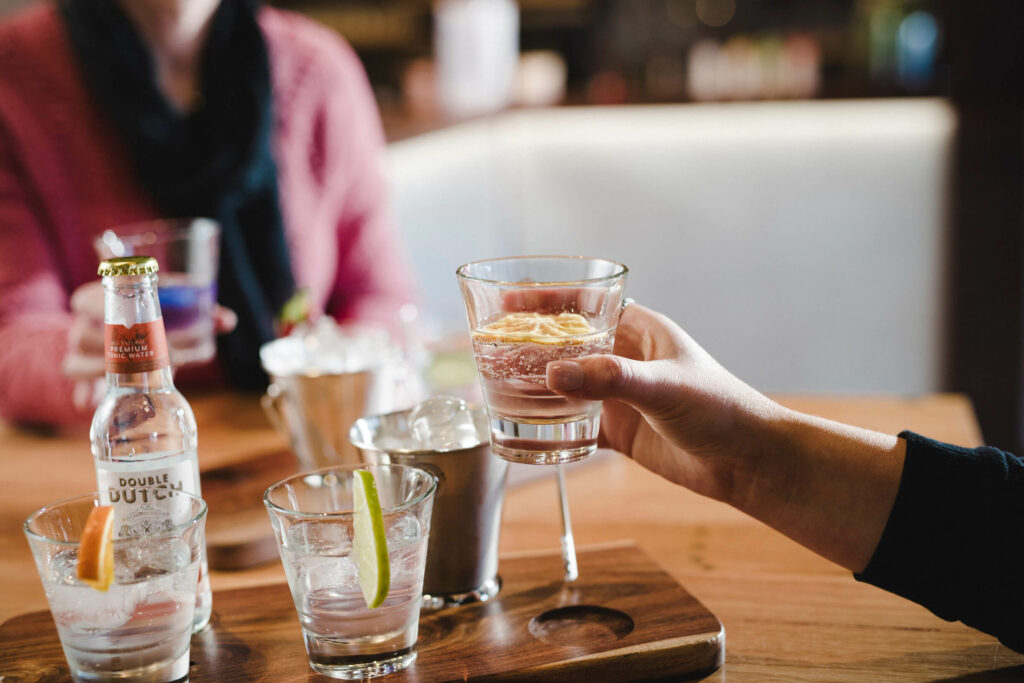 Gin drinks at the Echuca Distillery