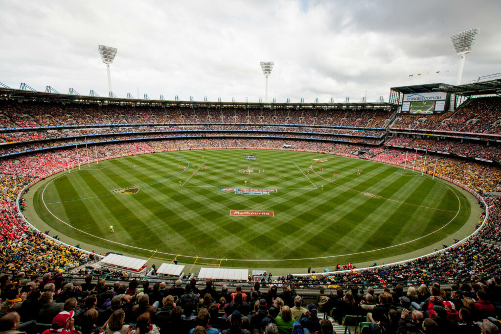 The MCG during a footy match.