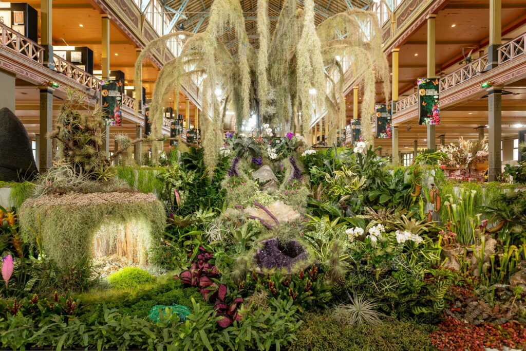 The inside of the Royal Exhibition Building which this autumn in Melbourne will see colourful blooms as part of the Melbourne International Flower and Garden Show.