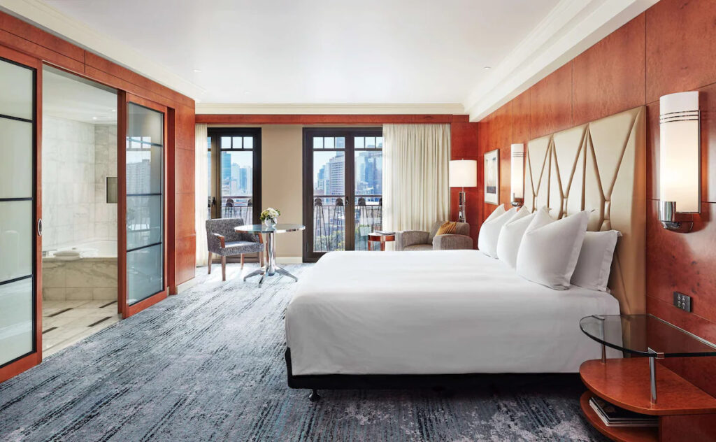 The rooms at the luxury Park Hyatt in Melbourne are some of the largest in the city