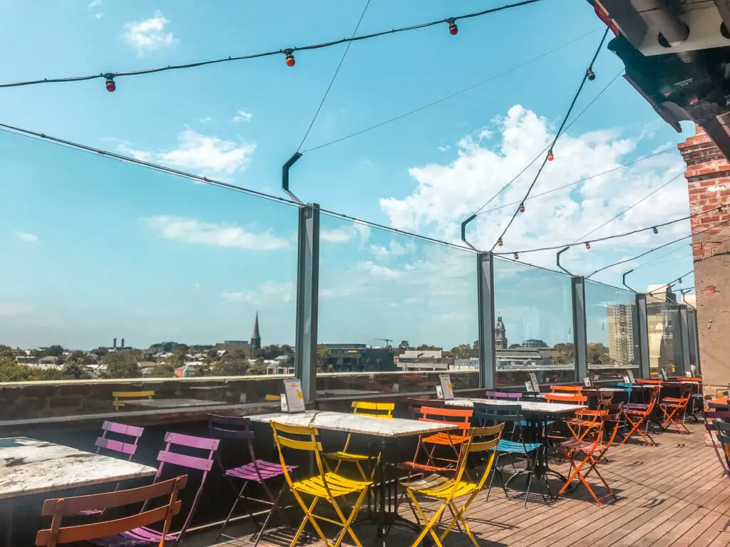 Naked for Satan has the best rooftop bar in Fitzroy - it's great on a sunny day